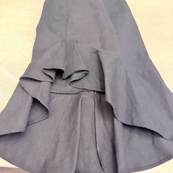 Vici Romantic Vampire Strapless Black Dress with large ruffle goth princess - Picture 3 of 11